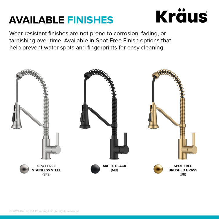 Britt Spot-Free Stainless Steel Commercial Style Pull-Down Kitchen Faucet