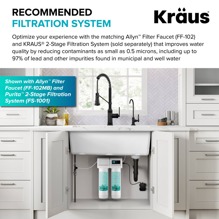 Allyn Matte Black and Brushed Brass Pull-Down Kitchen Faucet