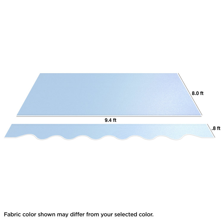 Silver Gray Motorized Retractable Patio Awning 10 x 8 ft
