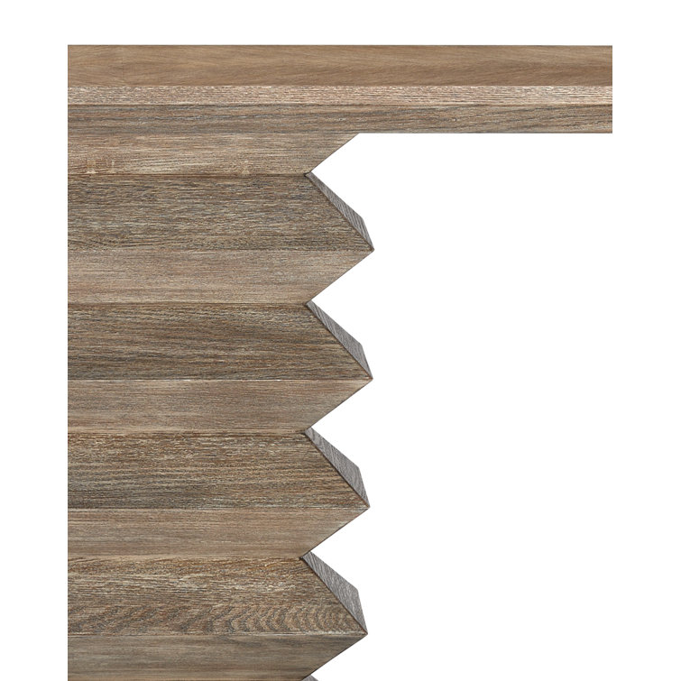 Light Pepper Oak Zigzag Console Table