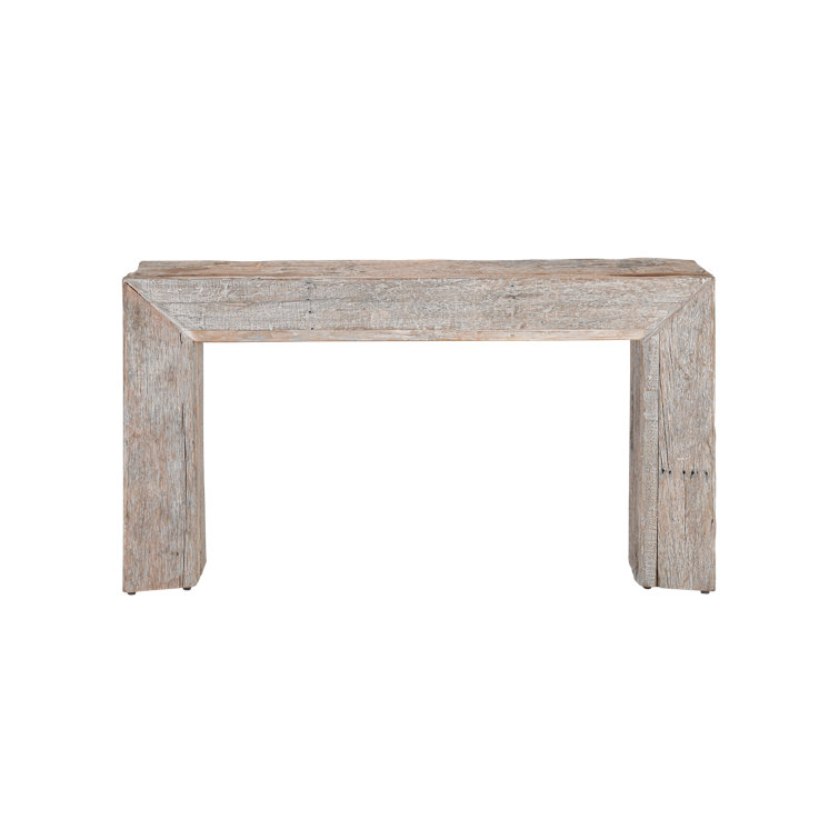 Kanor Reclaimed Wood Whitewash Console Table