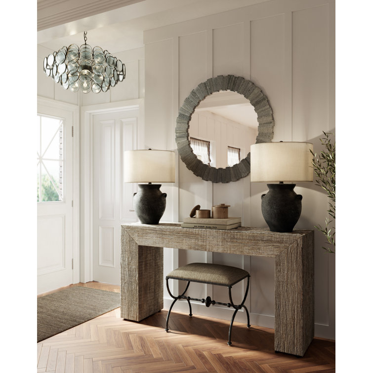 Kanor Reclaimed Wood Whitewash Console Table