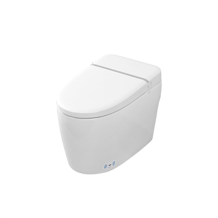White Ceramic Smart Toilet Bidet Combo with Heated Seat and Remote Control