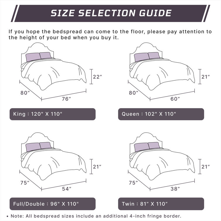 Navy Full Cotton Chenille Bedspread Set with Shams