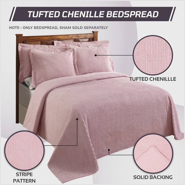 Julian Collection Twin Gray Cotton Bedspread Coverlet