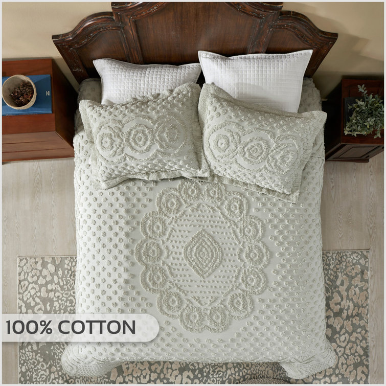 Sage Serenity 100% Cotton Full Bedspread Set