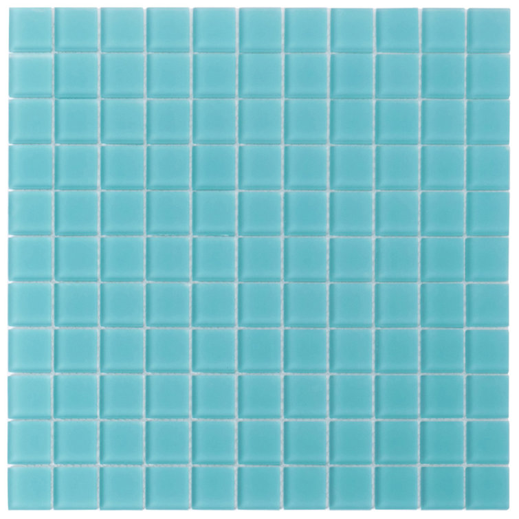 Aqua 4x4 Matte Glass Mosaic Tile for Kitchen and Bathroom