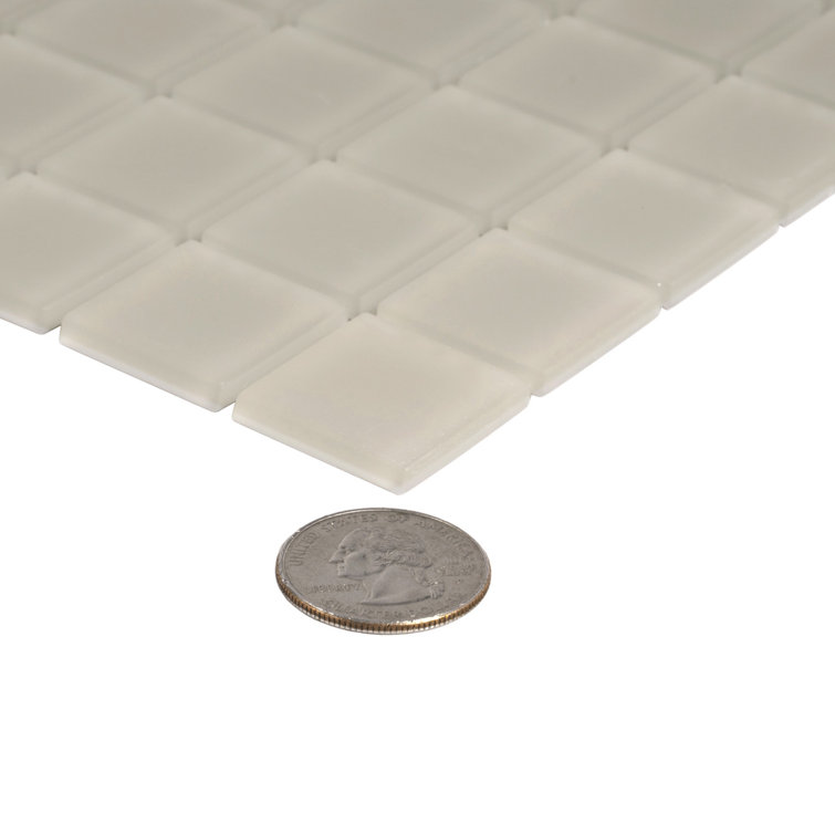 Light Gray 4x4 Matte Glass Mosaic Tile for Walls and Floors