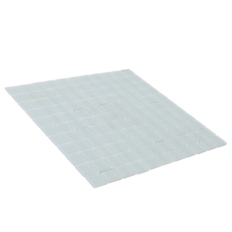 12" x 12" Gray Matte Glass Mosaic Tile