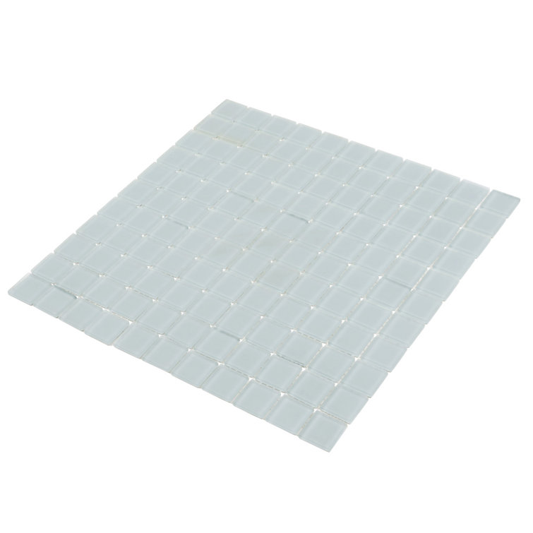 12" x 12" Gray Matte Glass Mosaic Tile