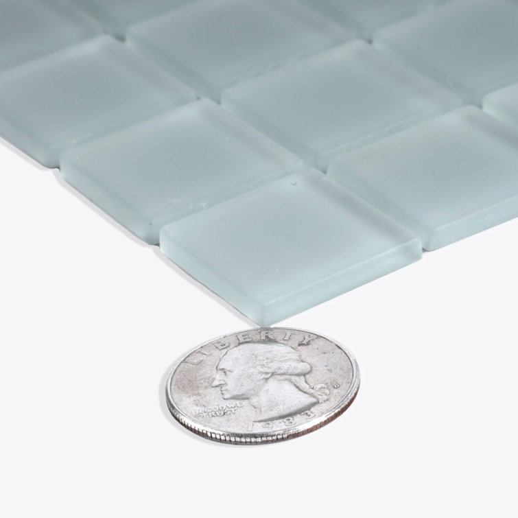 12" x 12" Chic Gray Matte Glass Mosaic Tile