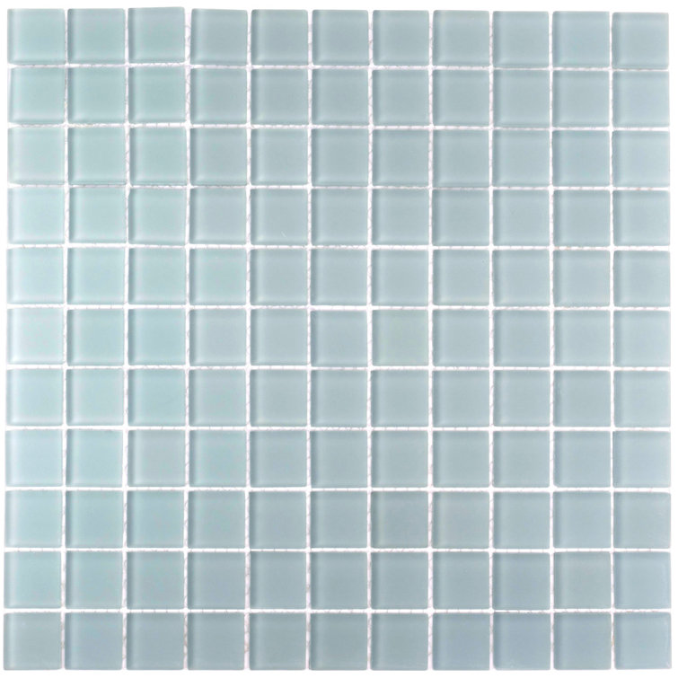 12" x 12" Chic Gray Matte Glass Mosaic Tile