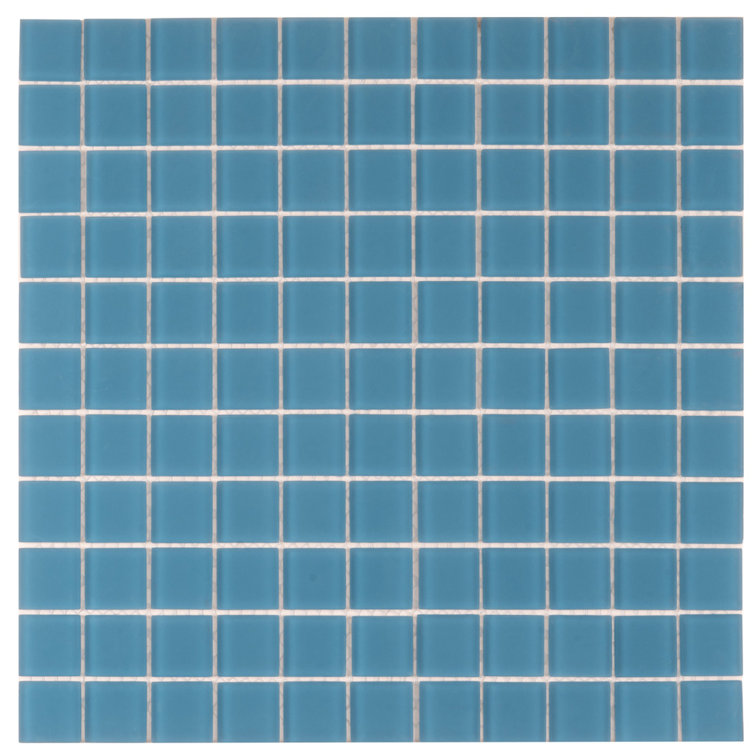 Sky Blue Matte Glass Mosaic Tile for Kitchen and Bathroom