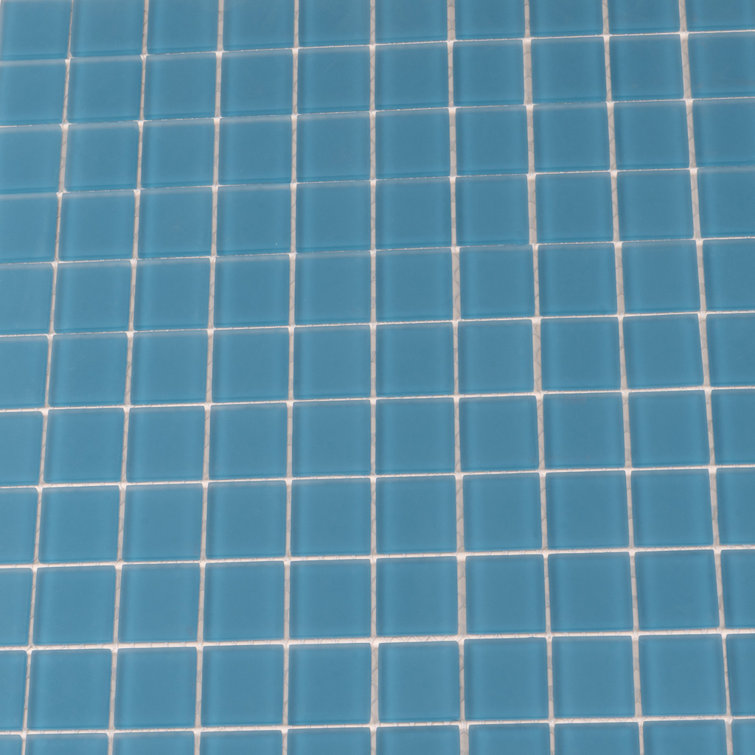 Sky Blue Matte Glass Mosaic Tile for Kitchen and Bathroom