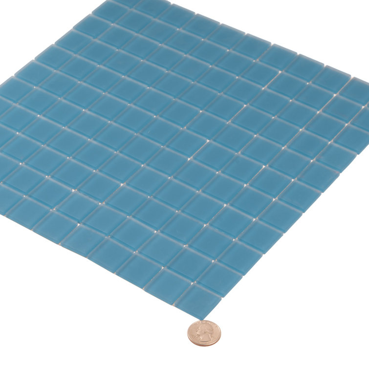 Sky Blue Matte Glass Mosaic Tile for Kitchen and Bathroom