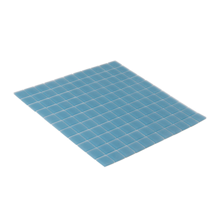 Sky Blue Matte Glass Mosaic Tile for Kitchen and Bathroom