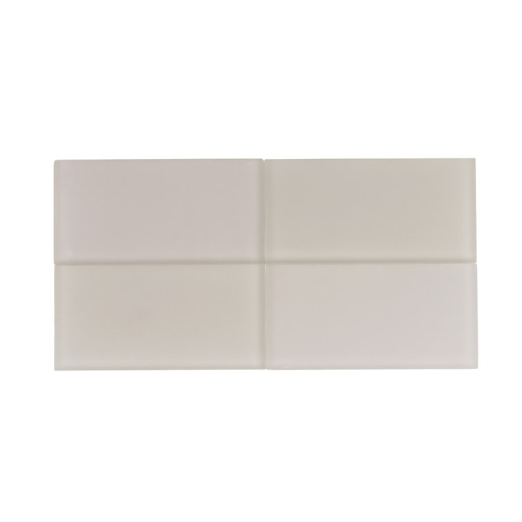 Beige 3" x 6" Matte Glass Subway Tile