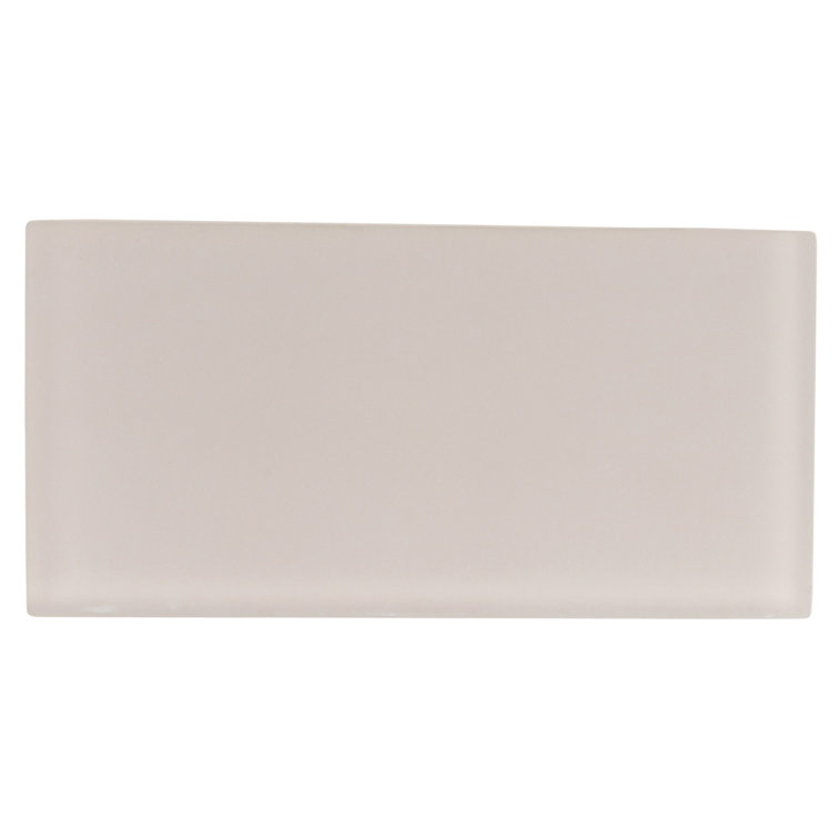 Beige 3" x 6" Matte Glass Subway Tile