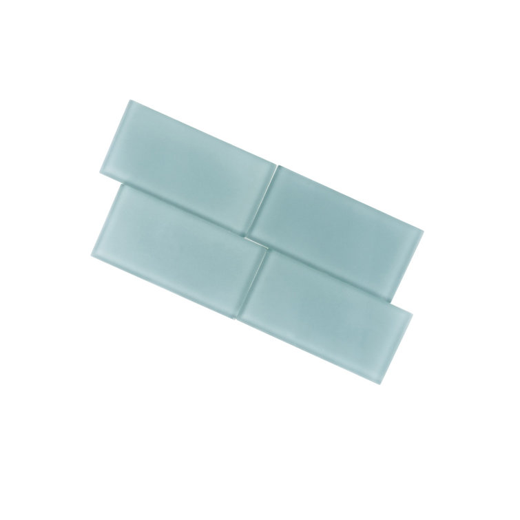 Glacier Gray 3" x 6" Matte Glass Subway Tile