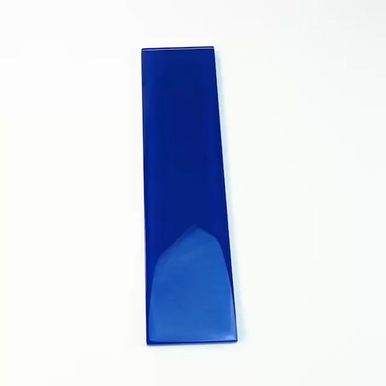Cobalt Blue 3" x 12" Polished Glass Subway Wall Tile