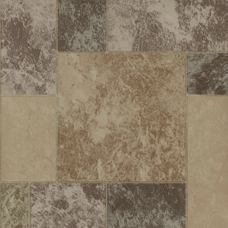 Light Brown and Beige Self-Adhesive Vinyl Floor Tiles