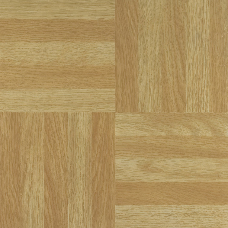 Tivoli Light Brown Self-Adhesive Vinyl Floor Tiles, 12" x 12"