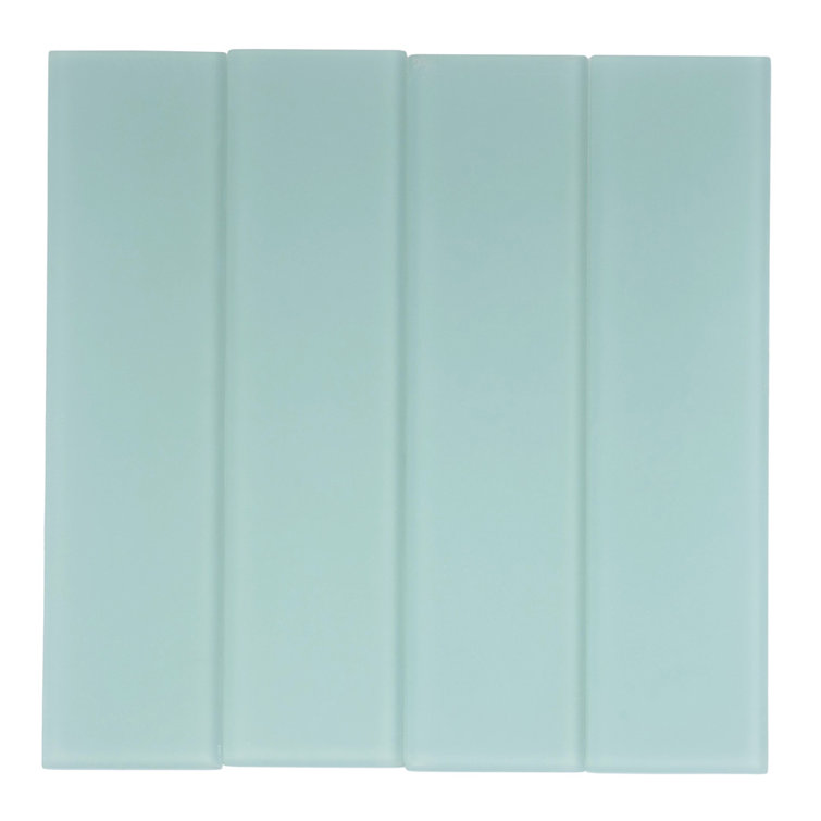 Light Blue Matte Glass 3" x 12" Subway Tile