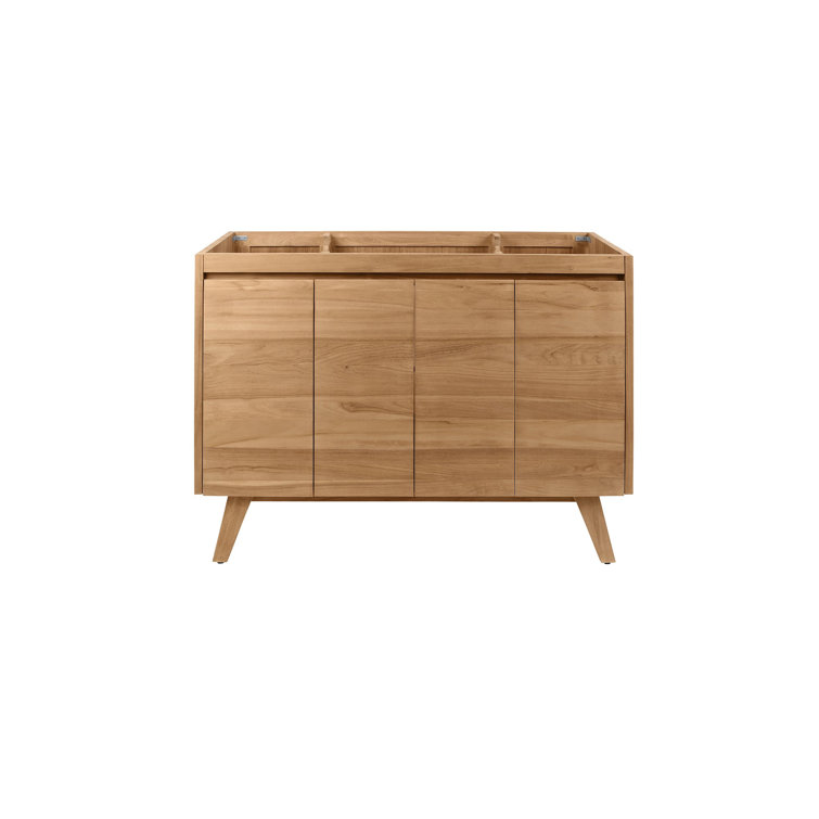 Coventry 49" Natural Teak Bath Vanity with White Stone Top