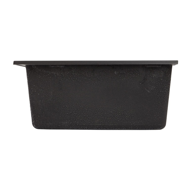 Midnight Black Stone Single Bowl Undermount Sink