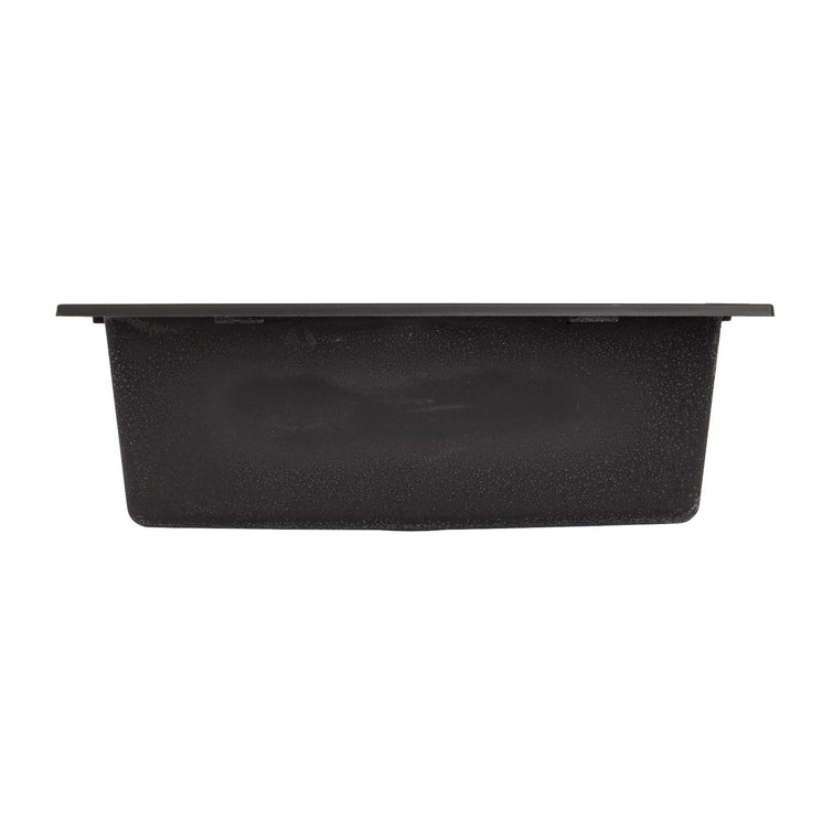 Midnight Black Stone Single Bowl Undermount Sink