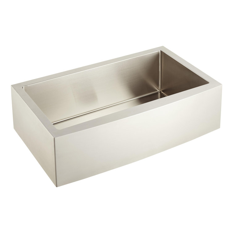Fournier 33" Stainless Steel Farmhouse Kitchen Sink with Curved Apron