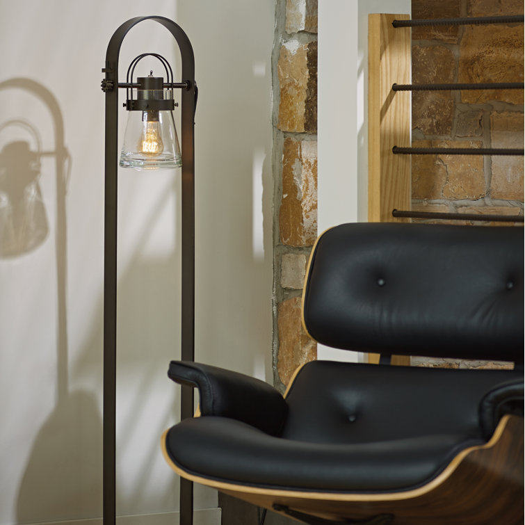 Erlenmeyer Dark Smoke 51'' Industrial Glass Floor Lamp