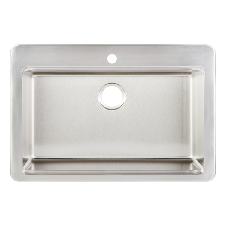 Melbrook 33" Stainless Steel Drop-In Workstation Sink