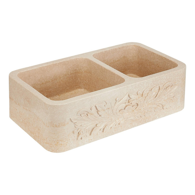 Silbury 36" L Double Basin Farmhouse / Apron Kitchen Sink