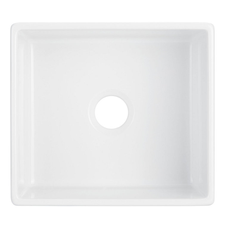 Rowena 20'' White Fireclay Farmhouse Kitchen Sink