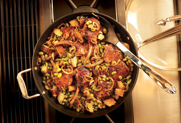 All-Clad 4-Quart Nonstick Hard-Anodized Aluminum Sauté Pan with Lid