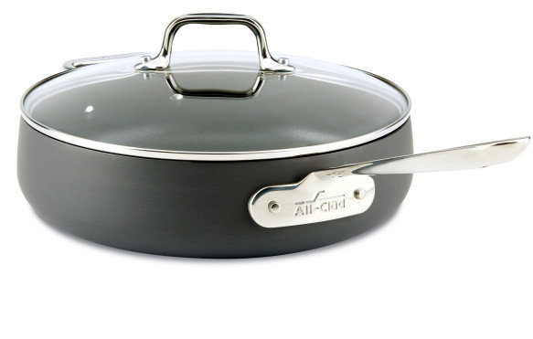 All-Clad 4-Quart Nonstick Hard-Anodized Aluminum Sauté Pan with Lid