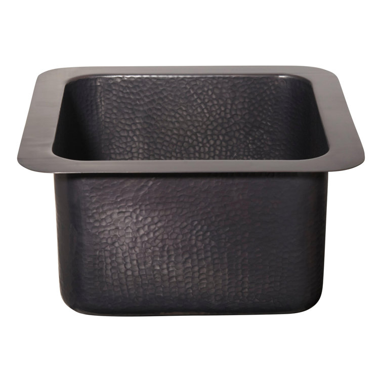 Dark Antique Copper Square Drop-In Kitchen Sink