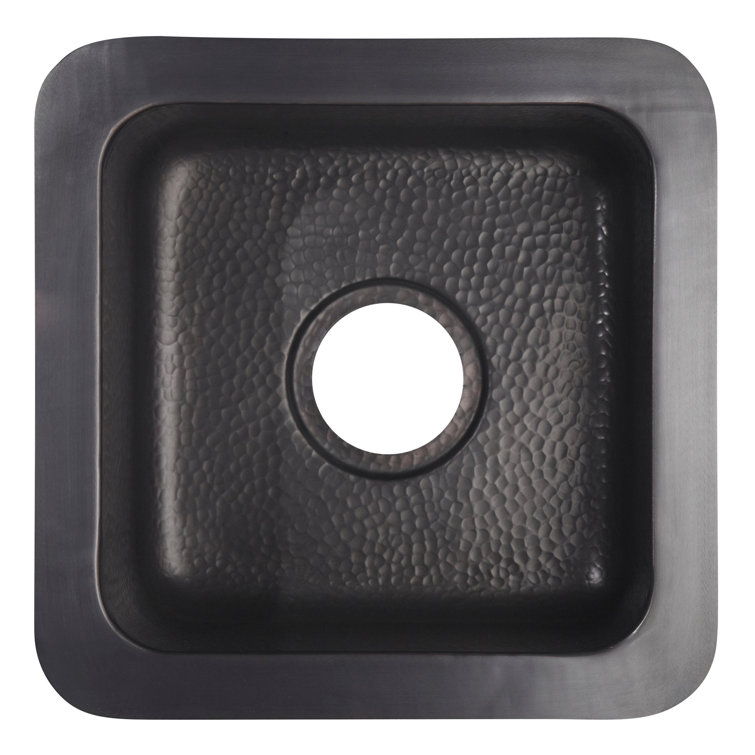 Dark Antique Copper Square Drop-In Kitchen Sink