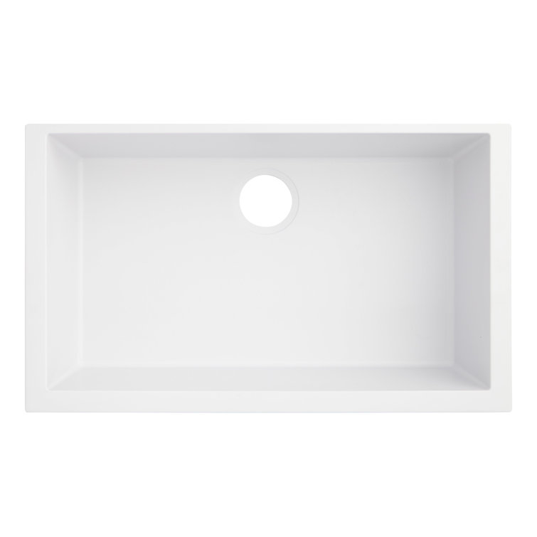 Holcomb 30" Cloud White Granite Composite Undermount Kitchen Sink