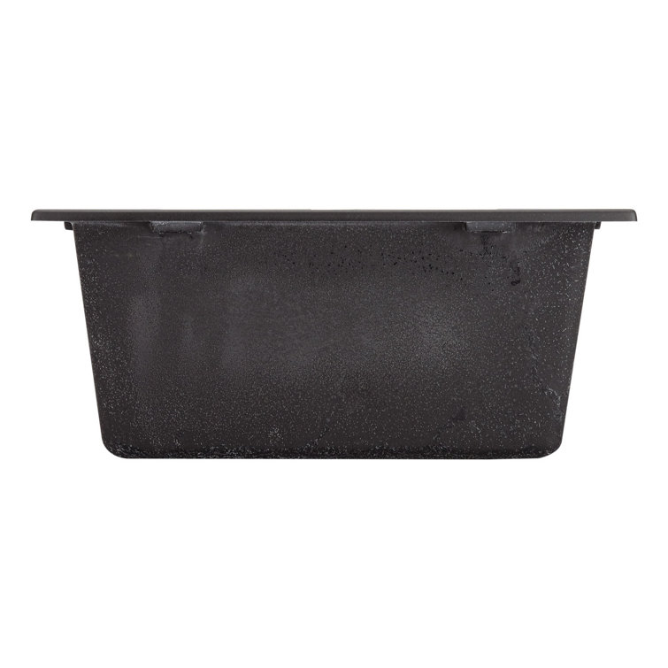 Midnight Black Double Basin Granite Composite Kitchen Sink with Drainboard