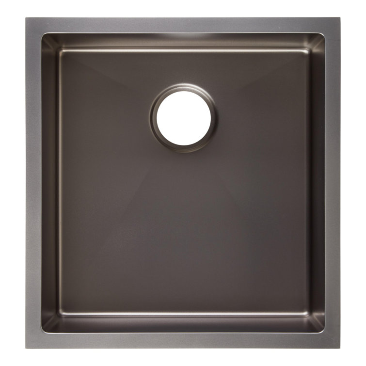 Atlas 19" Gunmetal Black Stainless Steel Undermount Kitchen Sink