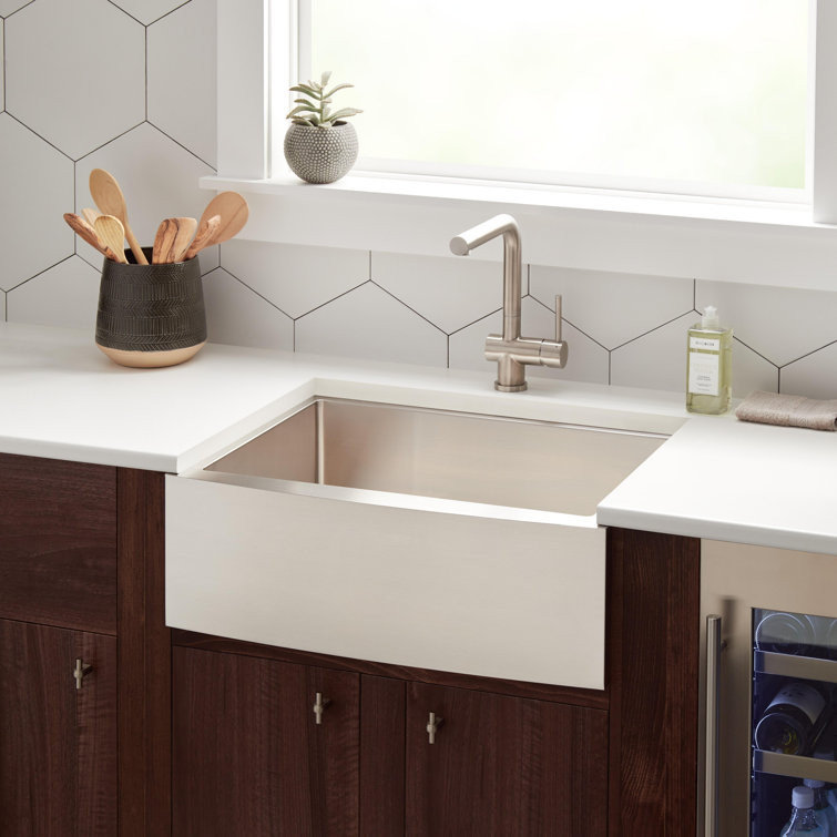 Fournier 24'' Stainless Steel Farmhouse Apron Kitchen Sink