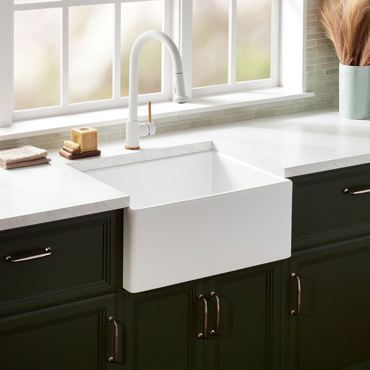 Rowena 27" White Fireclay Farmhouse Kitchen Sink