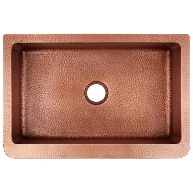 Fiona 30" Copper Farmhouse Apron Front Kitchen Sink