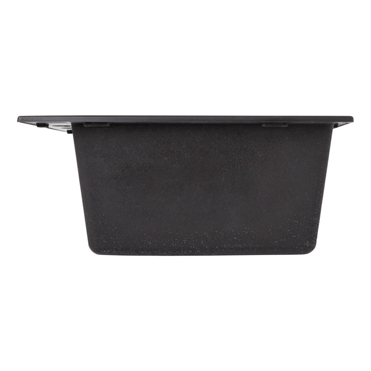 Algren 33" Midnight Black Granite Double Basin Kitchen Sink