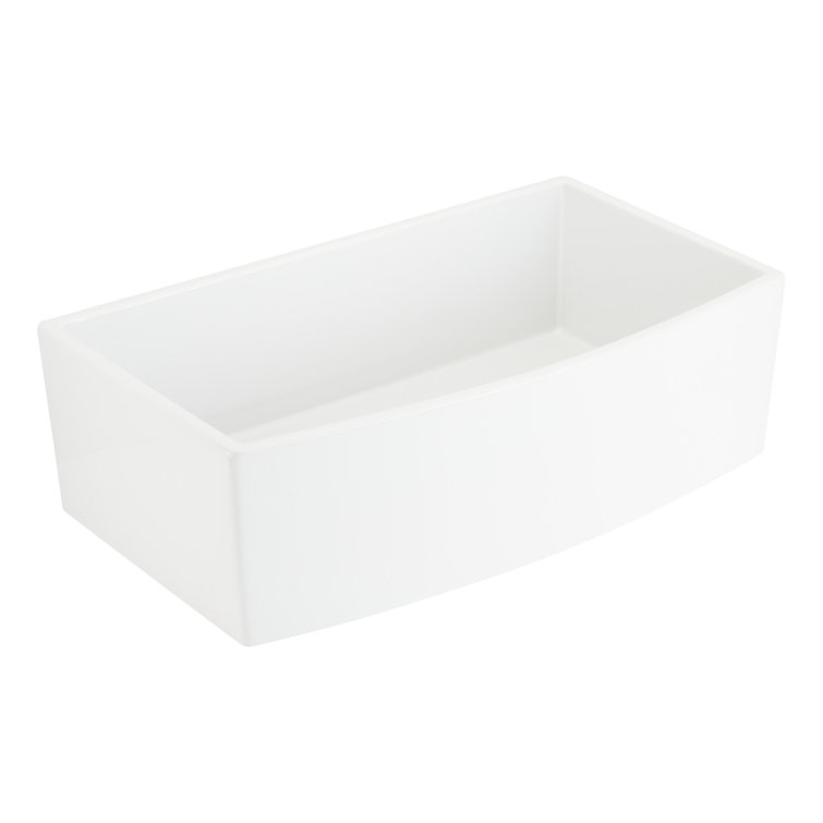 Wenbrook 33" White Fireclay Farmhouse Apron Kitchen Sink