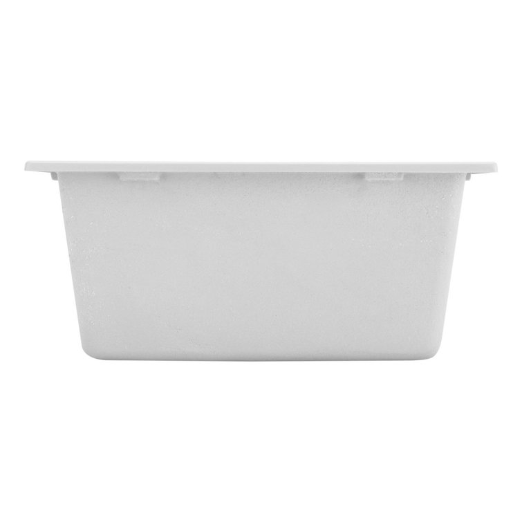 Cloud White Stone Drop-In Kitchen Sink with Drainboard
