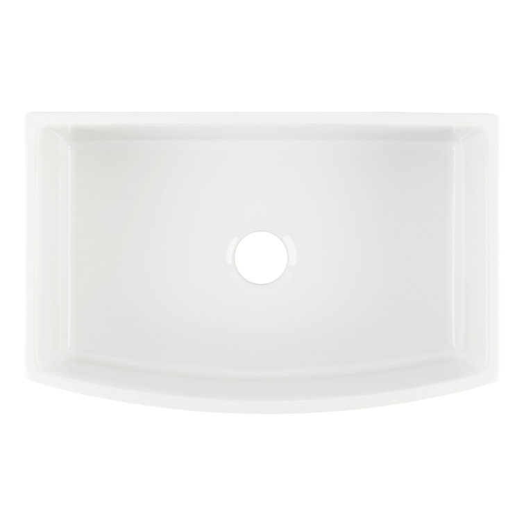 Wenbrook 30" White Fireclay Farmhouse Apron Sink