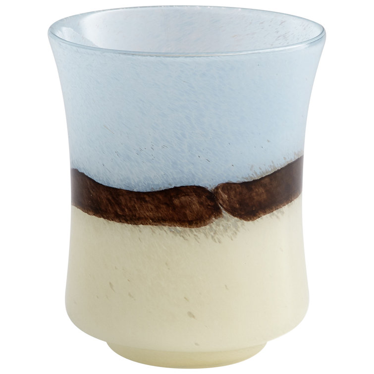 Small Blue and White Glass Table Vase